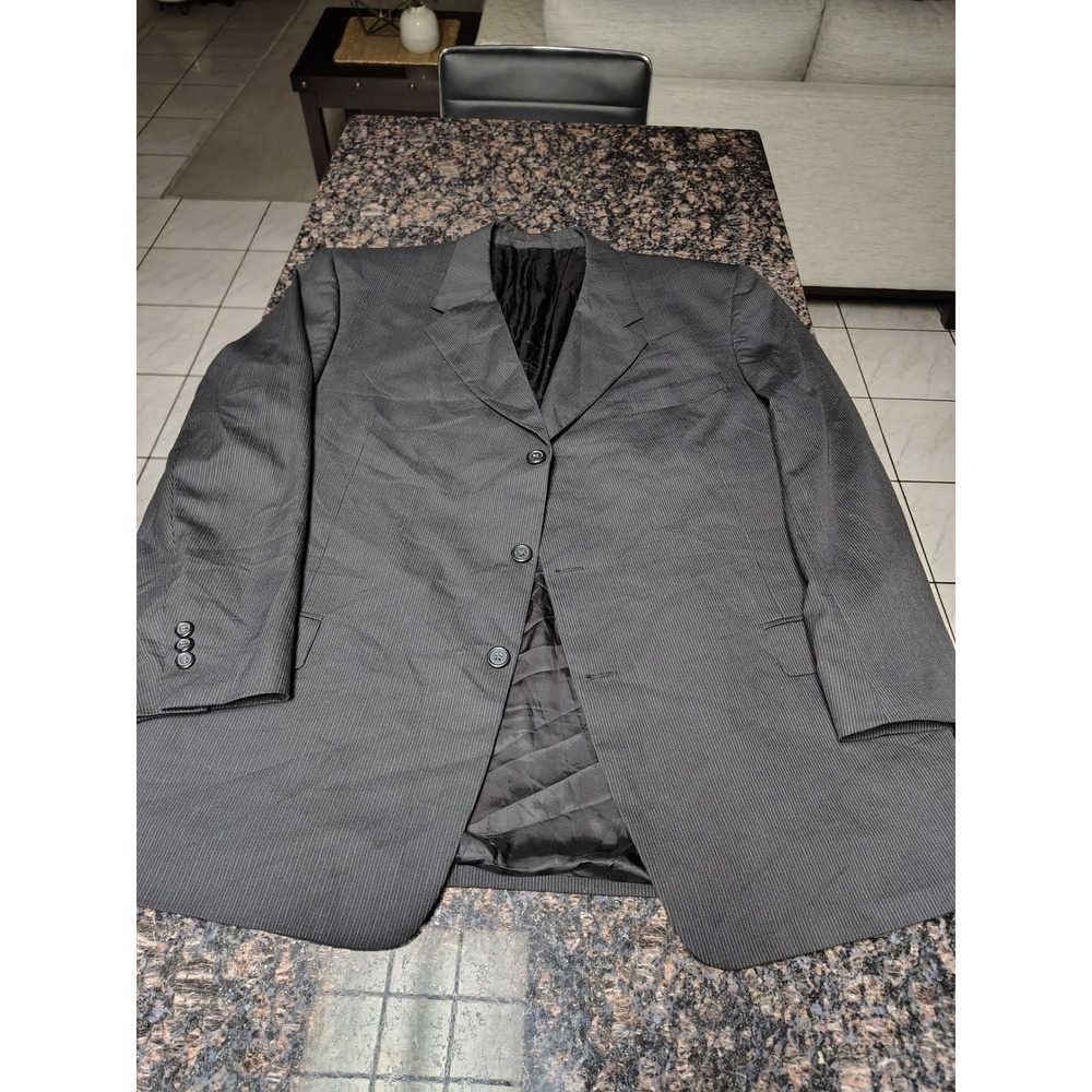 Louis Roth Sartorial Gray Pinstripe Blazer Sport Coat Mens 48R Three Button